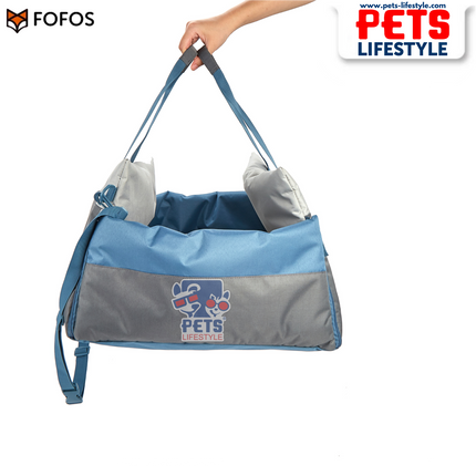 FOFOS Car Seat Carrier & Bed – Grey & Blue