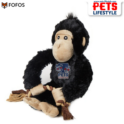 FOFOS Wildlife Plush Gorilla – Soft Squeaky Dog Toy