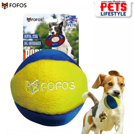 Fofos BarkButler Born Wild Ball – Lightweight Dog Toy (Yellow) 9 x 9 x 11 cm Medium & Large Dogs