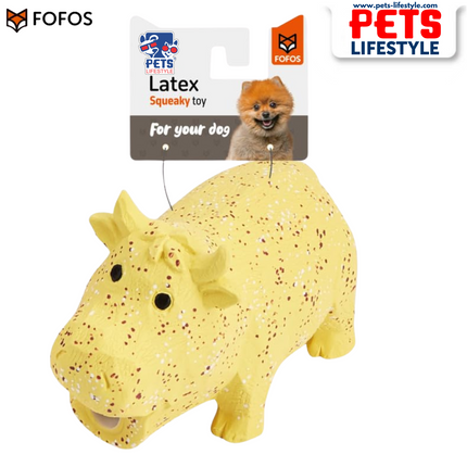 FOFOS Latex Chew Toys for Dogs – 100% Natural Latex with Grunting Squeaker