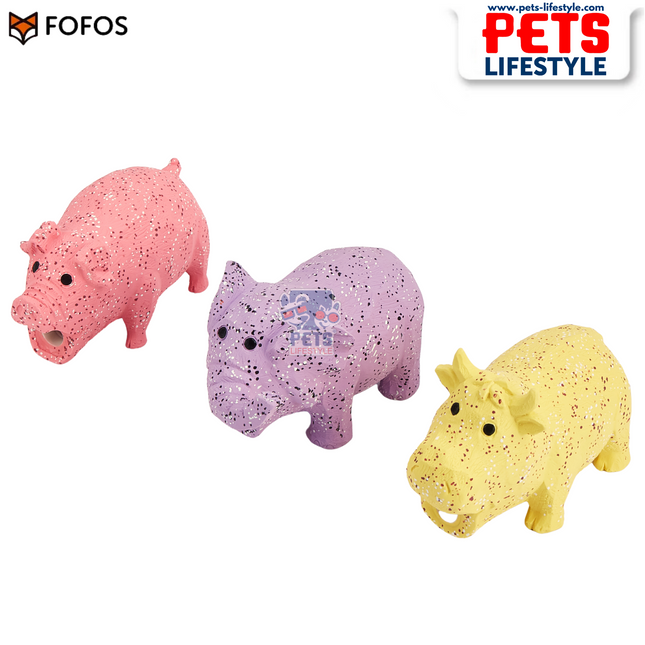 FOFOS Latex Chew Toys for Dogs – 100% Natural Latex with Grunting Squeaker