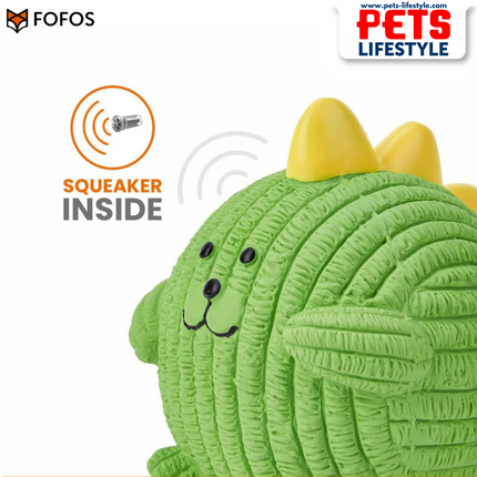 FOFOS Latex Toy – Dinosaur Ball Latex Squeaky Chew Toy