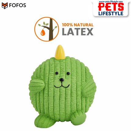 FOFOS Latex Toy – Dinosaur Ball Latex Squeaky Chew Toy