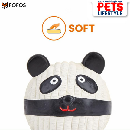 FOFOS Latex Toy – Panda Ball Latex Squeaky Chew Toy