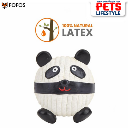 FOFOS Latex Toy – Panda Ball Latex Squeaky Chew Toy