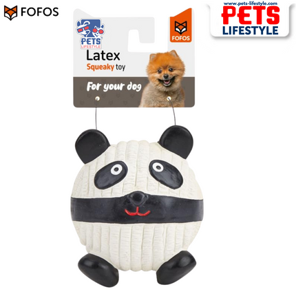 FOFOS Latex Toy – Panda Ball Latex Squeaky Chew Toy