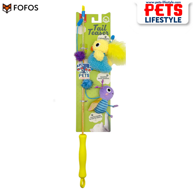 FOFOS Replaceable Let’s Fly Together Cat Wand Cat Toy