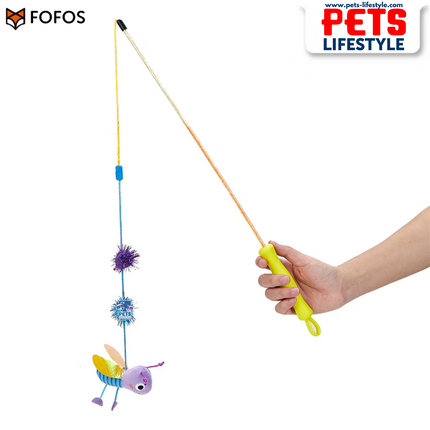 FOFOS Replaceable Let’s Fly Together Cat Wand Cat Toy