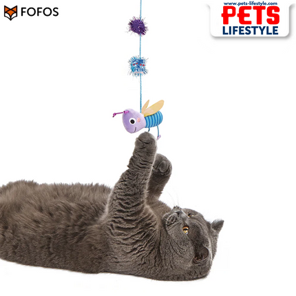 FOFOS Replaceable Let’s Fly Together Cat Wand Cat Toy