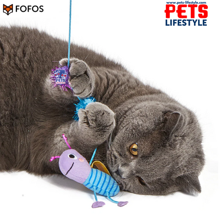 FOFOS Replaceable Let’s Fly Together Cat Wand Cat Toy