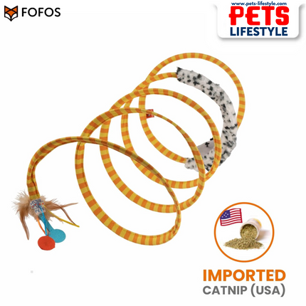 Fofos Safari Spiral Cat Tunnel Toy
