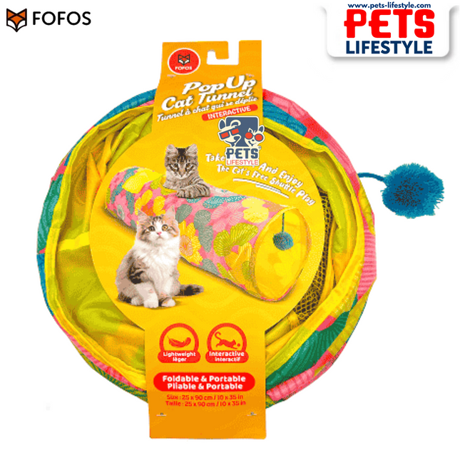 FOFOS Floral Pop-up Cat Tunnel