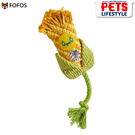 FOFOS Puppy Rope Toy – Corn,Teething & Anxiety Relief Toy with Squeaker
