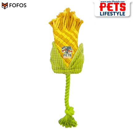 FOFOS Puppy Rope Toy – Corn,Teething & Anxiety Relief Toy with Squeaker