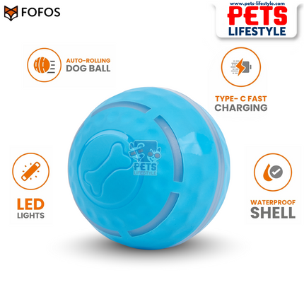 FOFOS Dog Rolling Ball Rechargeable – Electronic Motion Toy for  Dogs
