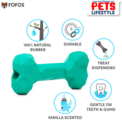 FOFOS Barkbutler Chu The Bone (Green) Chew Treat Toy for Dogs