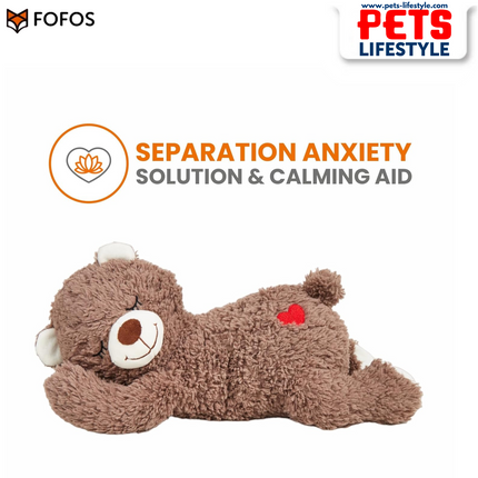 FOFOS Heartbeat Bear Plush Dog Toy