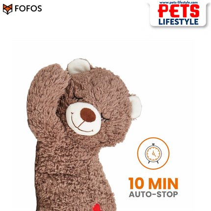 FOFOS Heartbeat Bear Plush Dog Toy