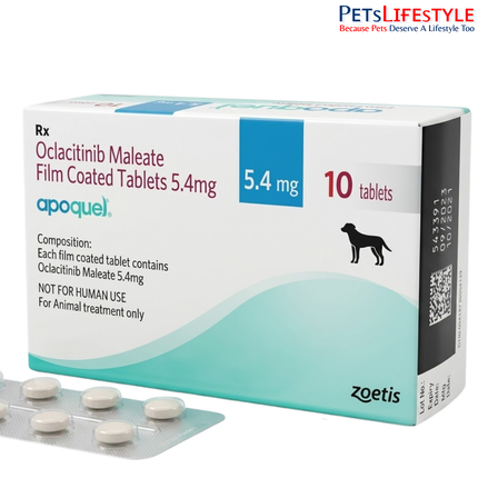 Box of Zoetis Apoquel tablets for dogs, Oclacitinib Tablets 5.4mg tablets 