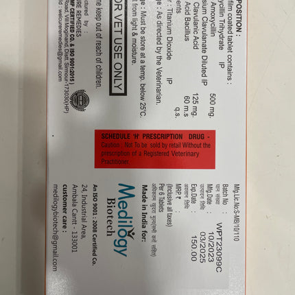 MEDILOGY LOGIMOX TABLET 1X6  - 625 mg