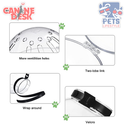Cat Grooming Muzzle Hood – Breathable, Transparent & Secure Fit for Safe Handling