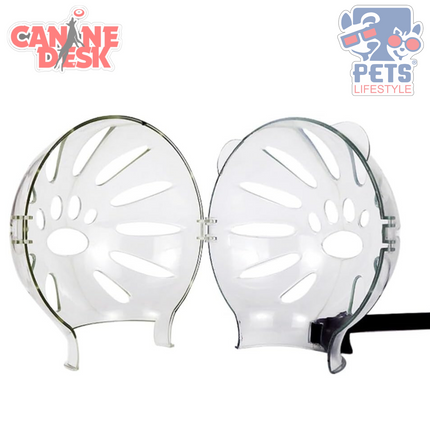 Cat Grooming Muzzle Hood – Breathable, Transparent & Secure Fit for Safe Handling
