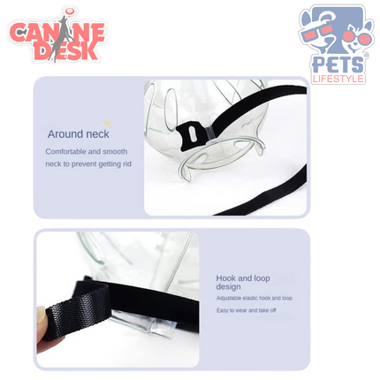 Cat Grooming Muzzle Hood – Breathable, Transparent & Secure Fit for Safe Handling
