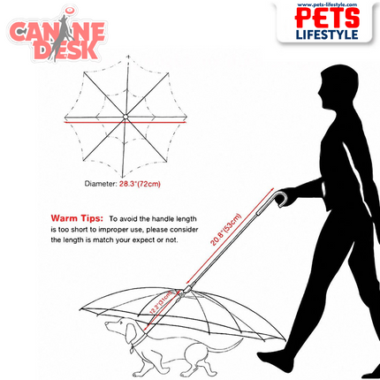 Transparent Dog Umbrella with Built-in Leash – Weather Protection Without Raincoat Hassle