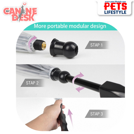 Transparent Dog Umbrella with Built-in Leash – Weather Protection Without Raincoat Hassle