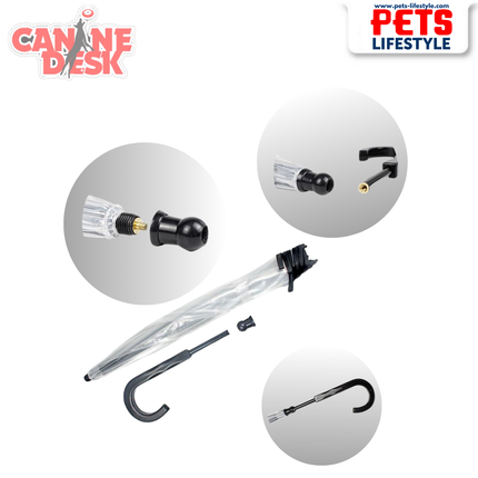 Transparent Dog Umbrella with Built-in Leash – Weather Protection Without Raincoat Hassle
