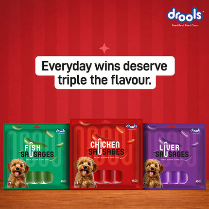 Drools Chicken Sausages Dog Treat 450g