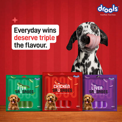 Drools Chicken Sausages Dog Treat 450g