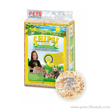 Chipsi Citrus Scent Small Animal Litter (Softwood Litter with Fresh Lemon Scent)