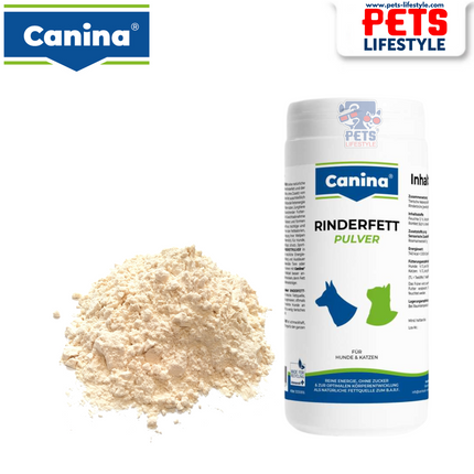 Canina RINDERFETT FAT Powder 500 g  – Natural High-Energy Animal Fat Supplement for Dogs & Cats