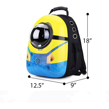 Cat Carrier Backpack Minion with Bubble Window