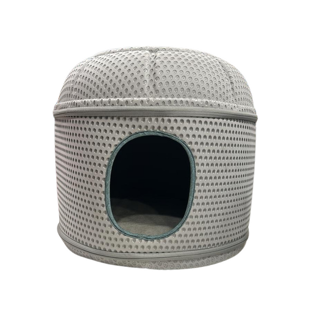 Cat House Round Shape Gray Color