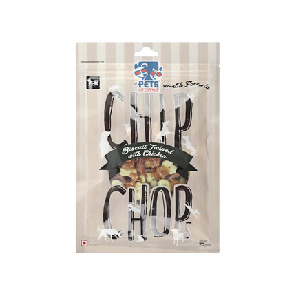Chip Chops Dog Treats - Biscuit Twined with Chicken - 70 g