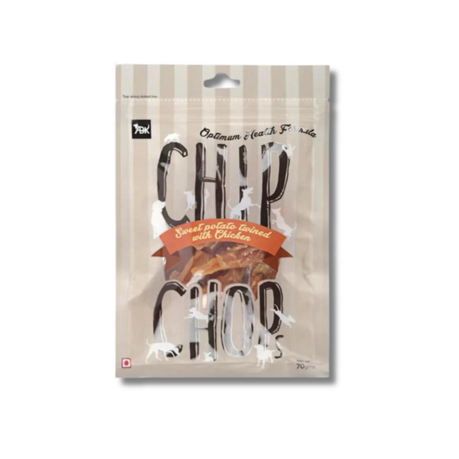 Chip Chops Dog Treats - Sweet Potato Twined with Chicken - 70 g