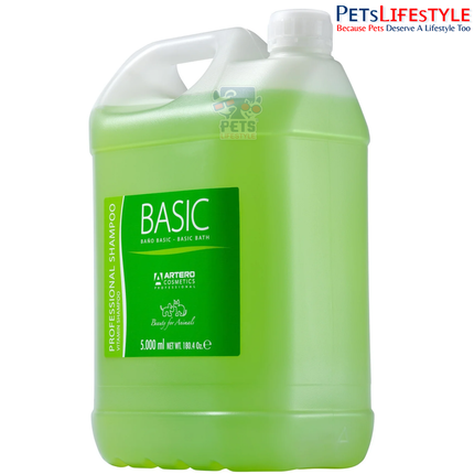 Artero Basic Shampoo for Dogs & Cats 5 L – Professional Deep Cleansing & Degreasing Shampoo