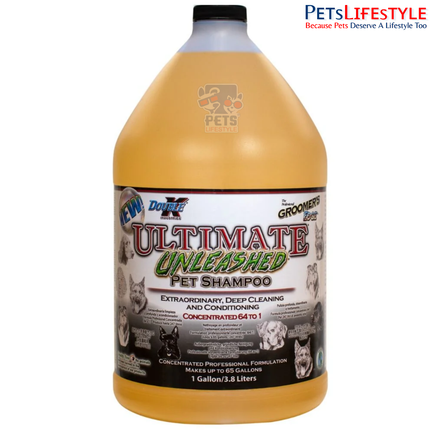 Double K Ultimate Unleashed Dog Shampoo 3.8 L – Professional Deep-Cleansing & Conditioning Pet Shampoo | 64:1 Concentrate