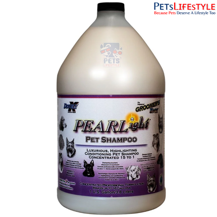 Double K Pearlight Dog Shampoo 3.8 L – Deep-Cleansing, Conditioning & Coat-Enhancing Pet Shampoo | 15:1 Concentrate
