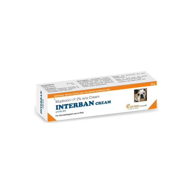 Corise Interban (Mupirocin) Cream for Dogs & Cats (20g)