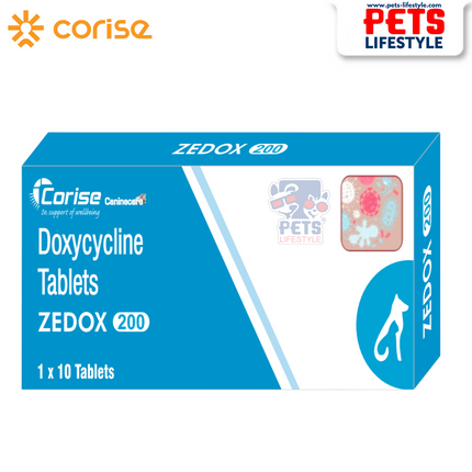 Zedox Tablets Doxycycline (Antibiotic for Bacterial Infections) (1x10 tablets)