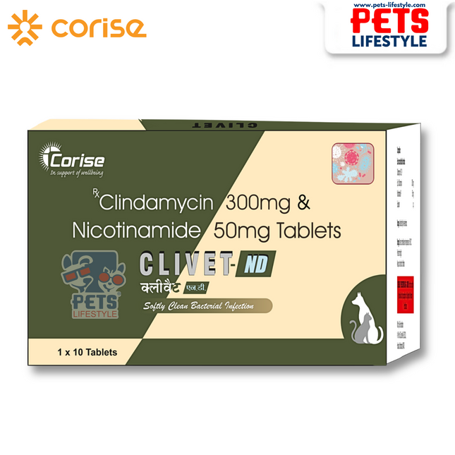 CORISE Clivet ND – Dual Action Antibiotic & Anti-Inflammatory Tablets