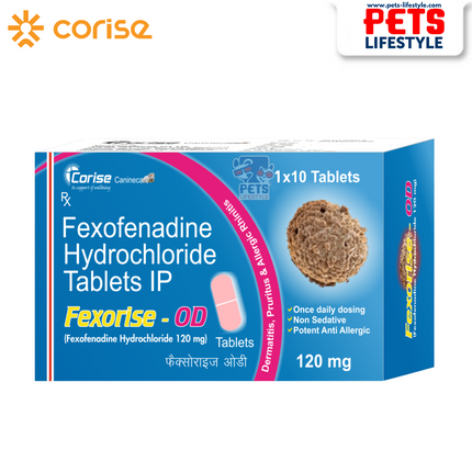 Fexorise OD Tablets – Precise Allergy Relief for Medium & Large Dogs (1x10 Tablets)