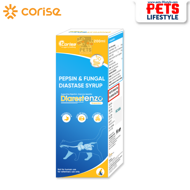 Diarestenzo Suspension – Digestive Enzyme Tonic with Pepsin & Diastase for Pets (200 ml)