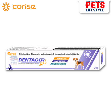 Dentacor Oral Gel for Pets – Antiseptic & Pain Relief for Gum Infections (20g)