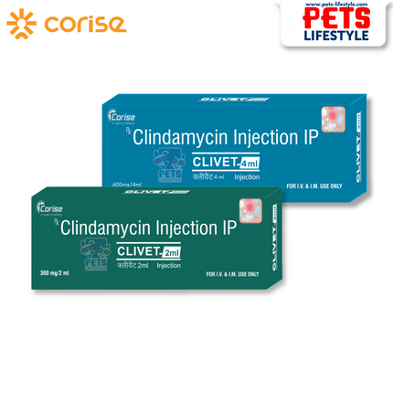 Clivet Injection – Clindamycin 300mg/2ml & 600mg/4ml | Fast-Acting Antibiotic for Pets