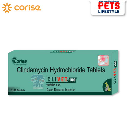 Clivet Tablets – Clindamycin 150mg / 300mg / 600mg | Broad-Spectrum Oral Antibiotic for Pets