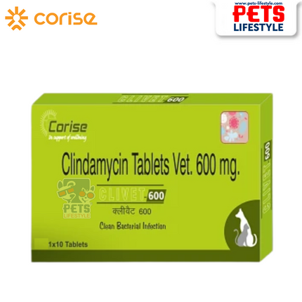 Clivet Tablets – Clindamycin 150mg / 300mg / 600mg | Broad-Spectrum Oral Antibiotic for Pets